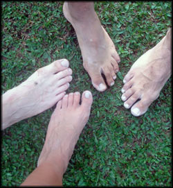 Bare feet
