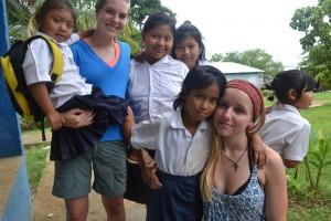 The Paddle & Dive group work with a local school in Panama