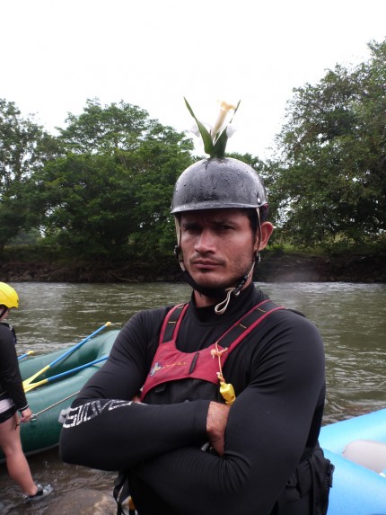 Instructor Chago is a very serious guy while on the river.